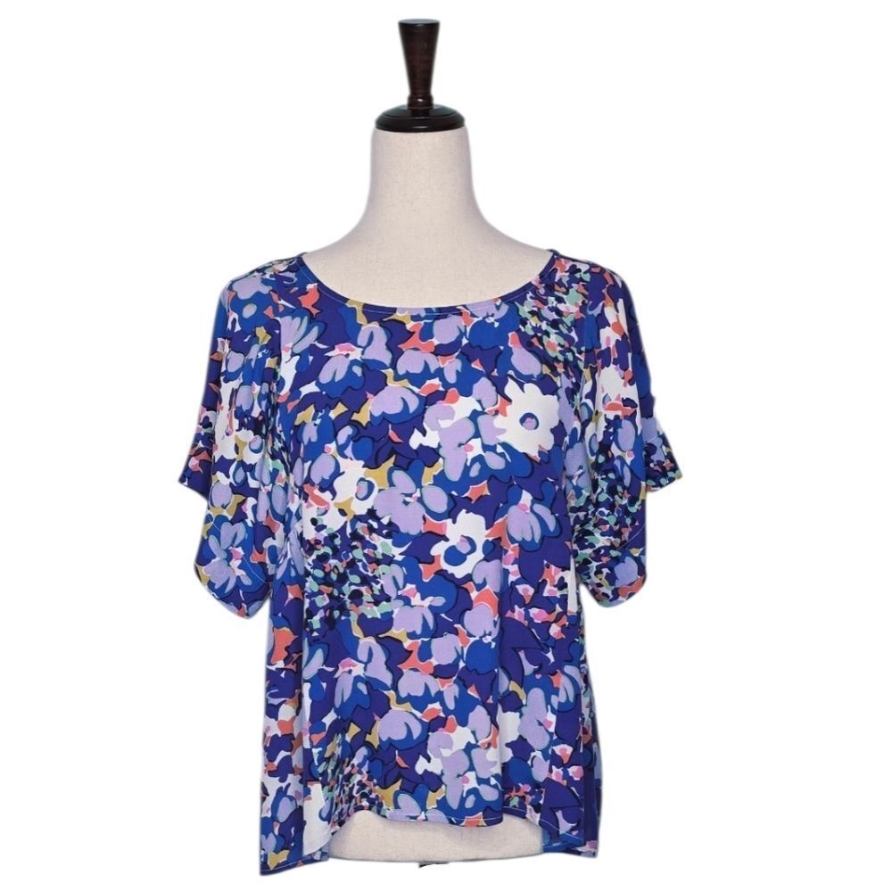 Anthropologie Maeve Milla Vibrant Floral Print Blouse Size S